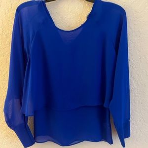Belle sky long sleeve blouse